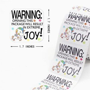 50 Unicorn Stickers "WARNING: Opening This Package Will Result In Extre…